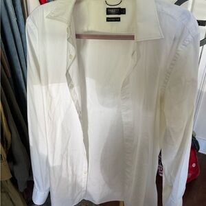 Faherty White Long-Sleeve Dress Shirt